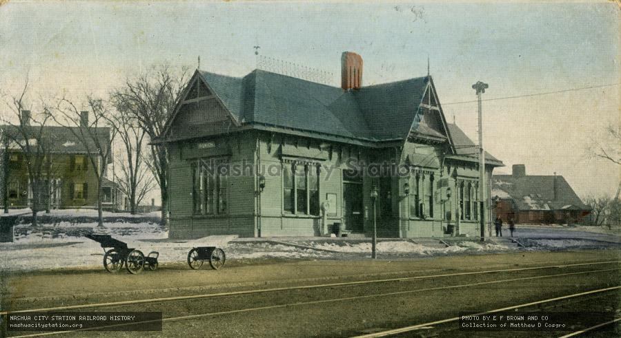 Postcard: Boston & Maine Railroad Eastern Division Station, Ipswich, Massachusetts